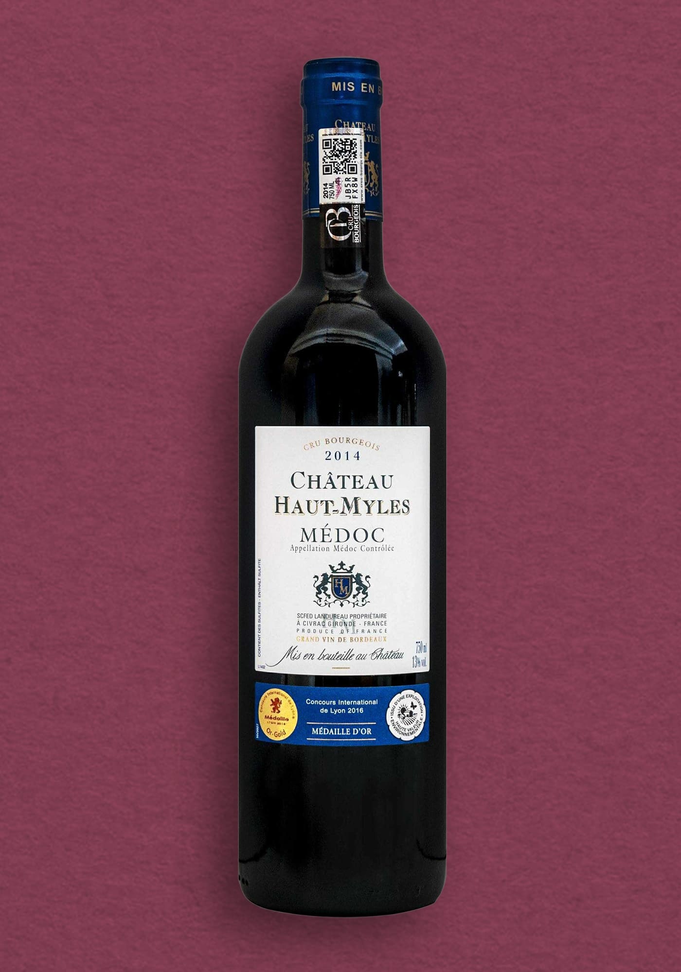 Carton de 6 bouteilles - Château Haut Myles - 2014 - Médoc cru bourgeois