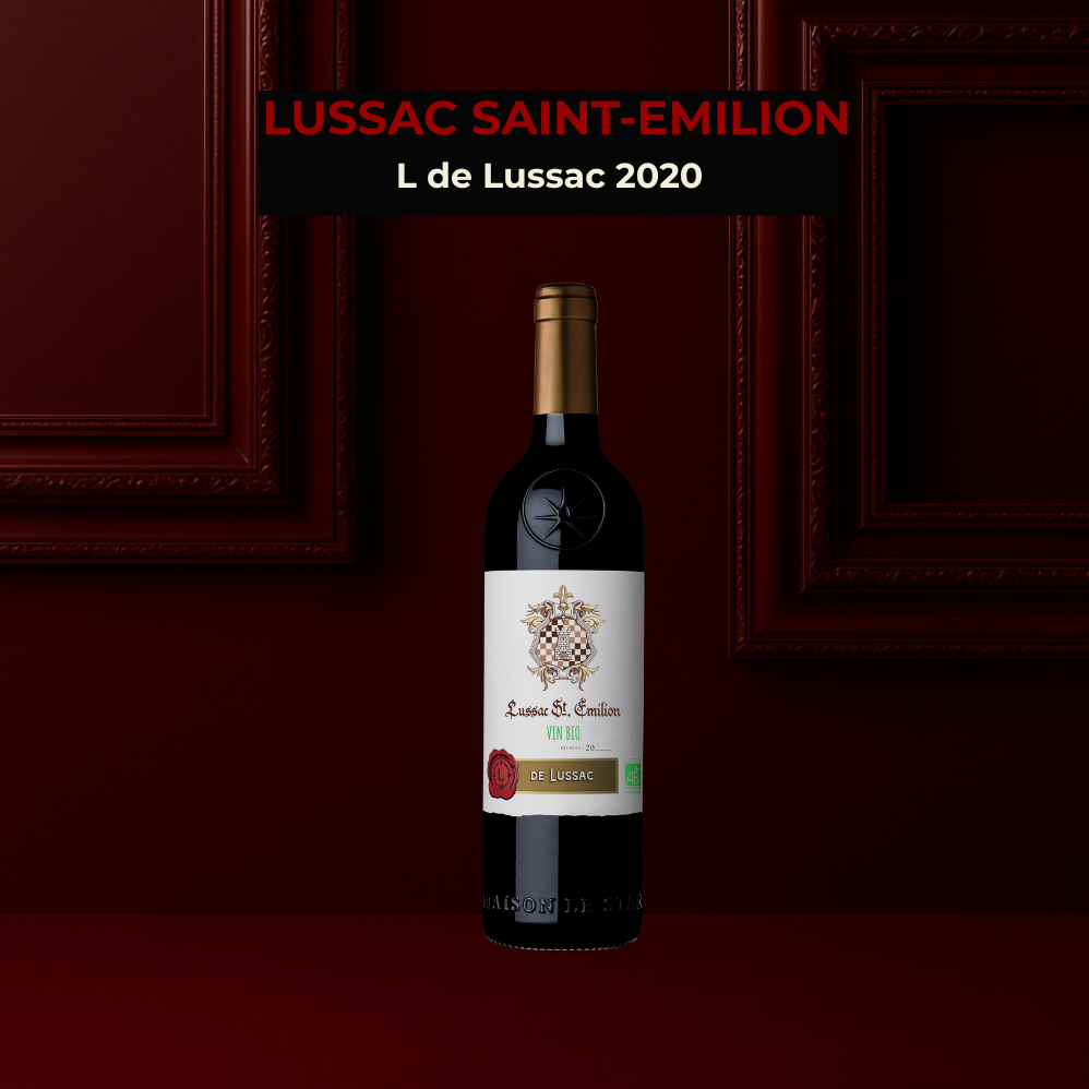 Carton de 6 bouteilles - L de Lussac - Lussac Saint-Emilion - BIO - 2020